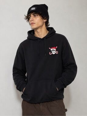 Vans Black Holiday Skull Hoodie – Size M